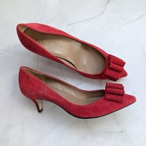 Red Kitten Heels with Bow | Talbots